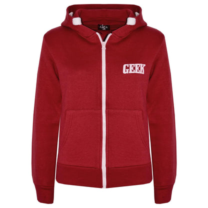 Kids Boys Girls Unisex Jackets Geek Print Fleece Zipper Hooded Hoodie Top Jacket