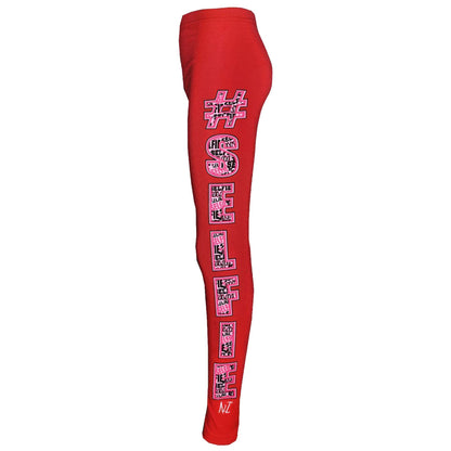 Girls Top Kids #Selfie Print Designer T Shirt & Graffiti Legging Set 7-13 Years