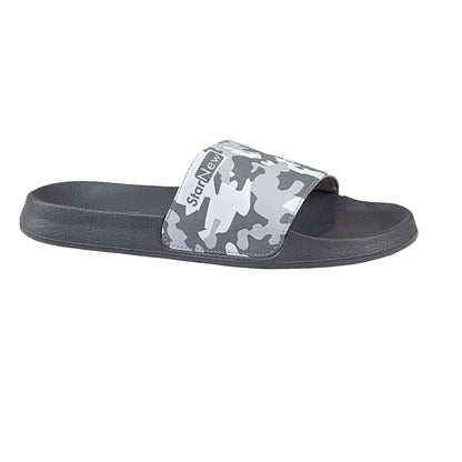 Mens Open Toe Sliders Slip On Beach Sandals Anti-Slip Pool Slides House Slippers