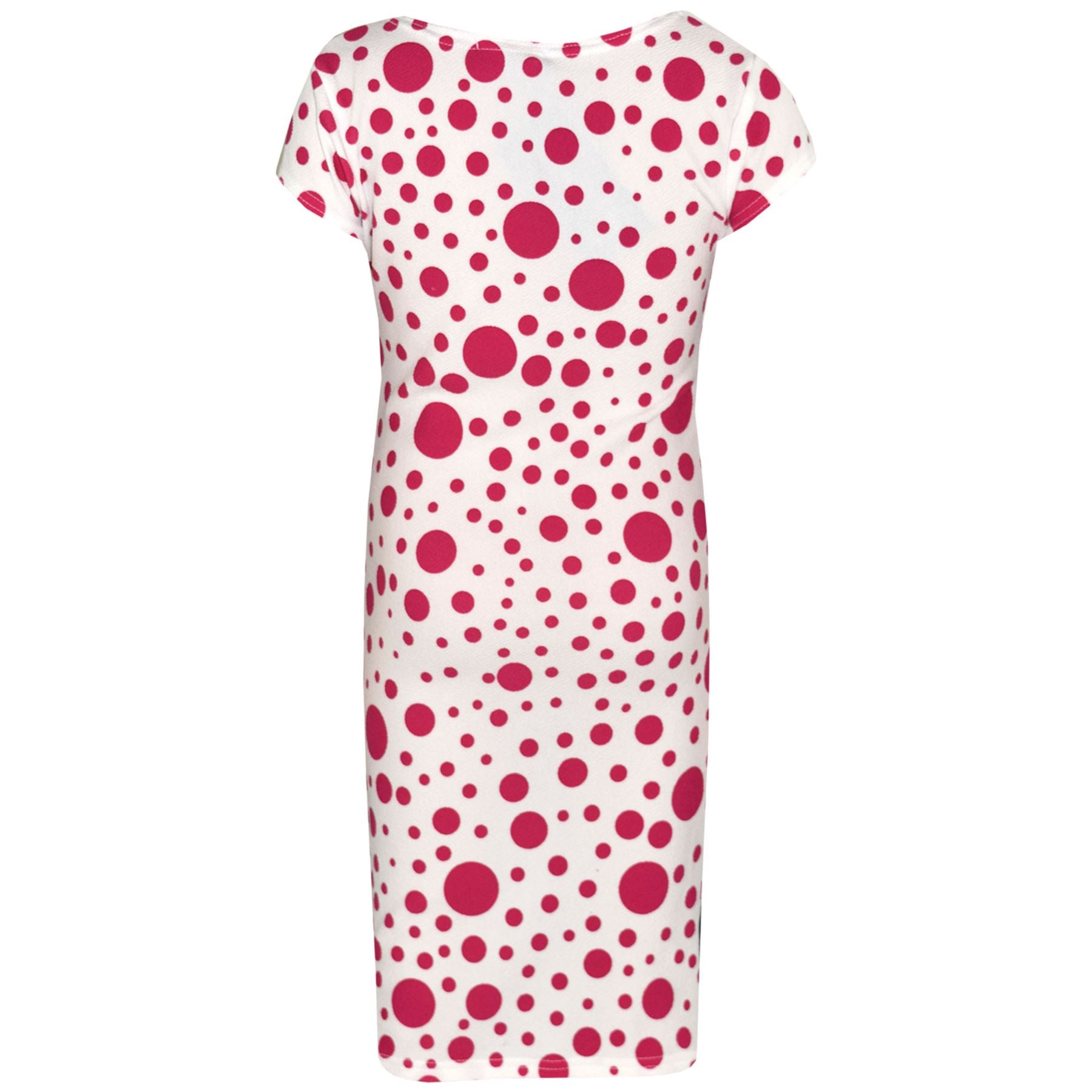 Girls Dresses Kids Pink Polka Dot Print Crop Top Legging Midi Skater Dress 7-13Y