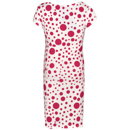 Girls Dresses Kids Pink Polka Dot Print Crop Top Legging Midi Skater Dress 7-13Y