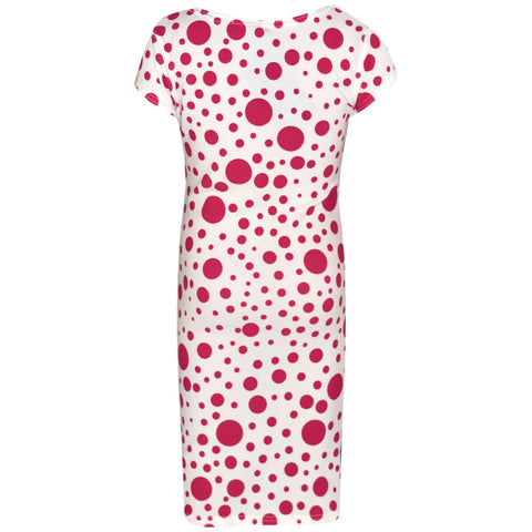 Girls Dresses Kids Pink Polka Dot Print Crop Top Legging Midi Skater Dress 7-13Y
