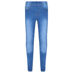 Kids Stretchy Jeans Girls Denim Jeggings Pants Trousers Leggings Age 5-13 Years