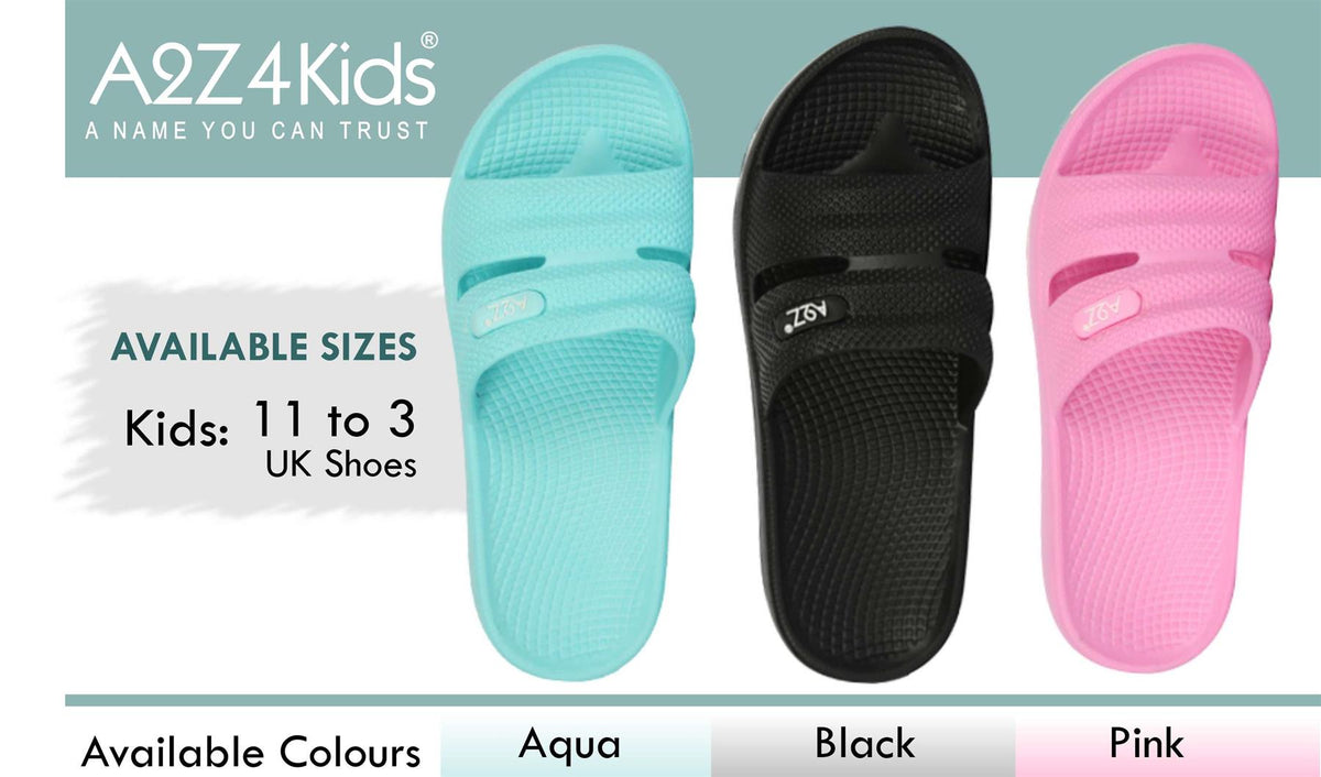 A2Z Kids Girls Ladies EVA Summer Sliders Waterproof Shower Pool Slippers Sandals