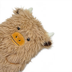 A2Z Highland Cattle 3D Hot Water Bottle Animal Soft Plush Cover Heat Therapy