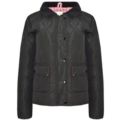 Kids Jackets Girls Quilted Padded Collar Buttoned Zipped Jacket Age 5-13 Years