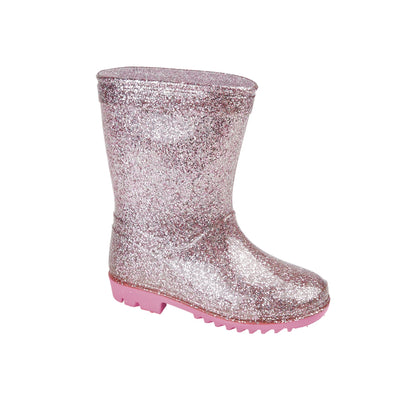 Kids Girls Anti-Skid Waterproof Rubber Wellies Lightweight Kids Wellington Boots