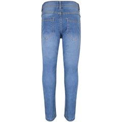 Kids Girls Jeans Embroidered Denim Comfort Stretchy Skinny Pants Age 5-13 Years