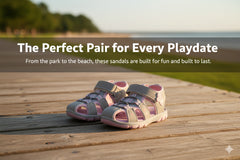 A2Z 4 Kids Boys Girls Sandals Slides Blue PU Upper Summer Beach Sports Open Toe
