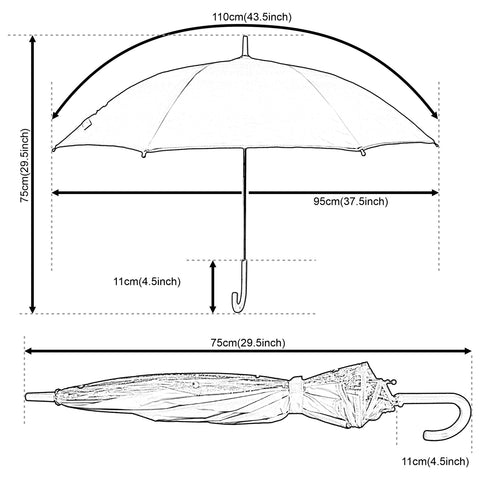 A2Z 4 Kids Stick Umbrella Rainbow Walking Umbrellas Wind Water Proof 95cm Brolly