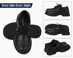 A2Z Girls Teens Ladies Brogue School University Office Lace Up PU Leather Shoes