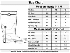 Men Rain Waterproof Footwear Wellingtons Snow Boot Wellies Rubber Safety Boots