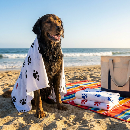 A2Z Cosy Fleece Pet Blanket 70 x 70 cm Soft Paw Print Polyester Mat