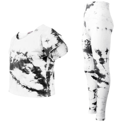 Kids Girls Crop Top & Legging Tie Dye Print Trendy Summer Outfit Clothing Sets