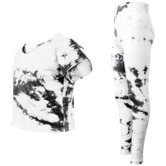 Kids Girls Crop Top & Legging Tie Dye Print Trendy Summer Outfit Clothing Sets