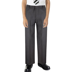 Kids Boys Pants Plain School Uniform Pull Up Regular Fit Elasticated Trouser