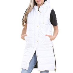 Ladies Oversized Gilet Long Line Style Jacket Long Sleeveless Fashion Women Coat