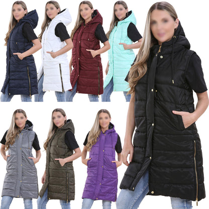Ladies Oversized Gilet Long Line Style Jacket Long Sleeveless Fashion Women Coat
