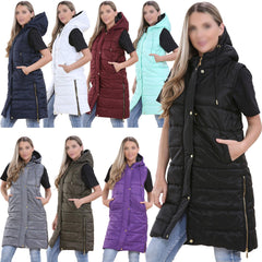 Ladies Oversized Gilet Long Line Style Jacket Long Sleeveless Fashion Women Coat