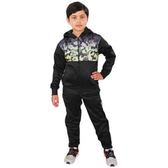 Kids Boys Girls Tracksuit Camouflage Panelled Hooded Top & Bottom Jogging Suits