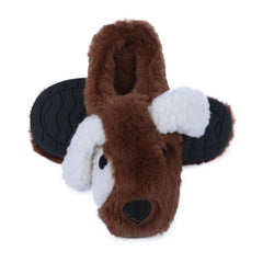 Kids Cute 3D Dog Animal Slippers Soft Plush Warm Indoor Non-Slip Footwear Shoes