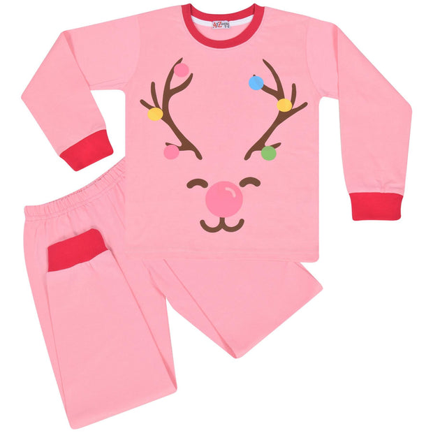 A2Z 4 Kids Girls Boys Christmas Pyjamas Children PJs 2 Piece Festive Set Lounge Suit Children Unisex Top Bottom Pyjamas Christmas Reindeer Loungewear Dress Up Outfit Gifts for Children Girls & Boys