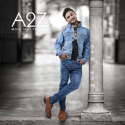 A2Z Mens Jacket Fashion Denim Jacket Jeans Long Sleeves Coat for Mens S To 3XL