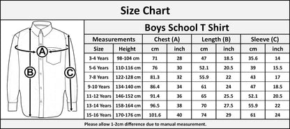 Kids Boys T Shirts Plain School Uniform Shirt Long Sleeves Soft Tank Top & Tees