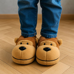A2Z Girls Boys Womens Mens 3D Monkey Animal Slippers Cute Face Indoor Footwear