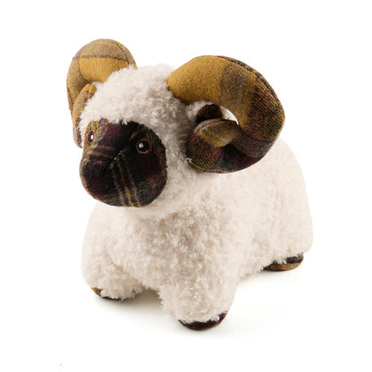 A2Z 1kg Weighted Sheep Door Stopper Plush Novelty Tartan Animal Home Decoration
