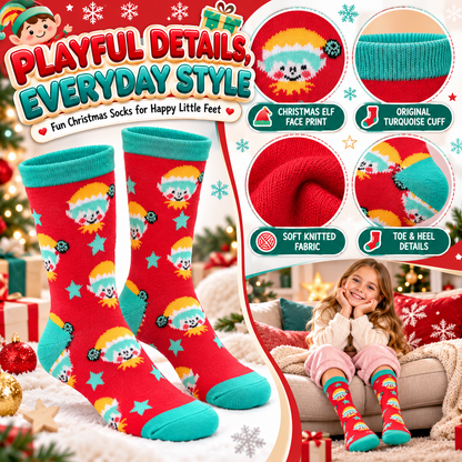 Kids Boys Girls Cotton Rich Christmas Socks Xmas Festive Soft Winter Socks