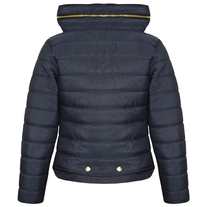 A2Z 4 Kids Jacket Stylish Padded Navy Puffer Bubble Fur Collar Quilted Warm Thick Coat Jackets For Girls New Age 3 4 5 6 7 8 9 10 11 12 13 Years