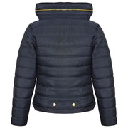 A2Z 4 Kids Jacket Stylish Padded Navy Puffer Bubble Fur Collar Quilted Warm Thick Coat Jackets For Girls New Age 3 4 5 6 7 8 9 10 11 12 13 Years