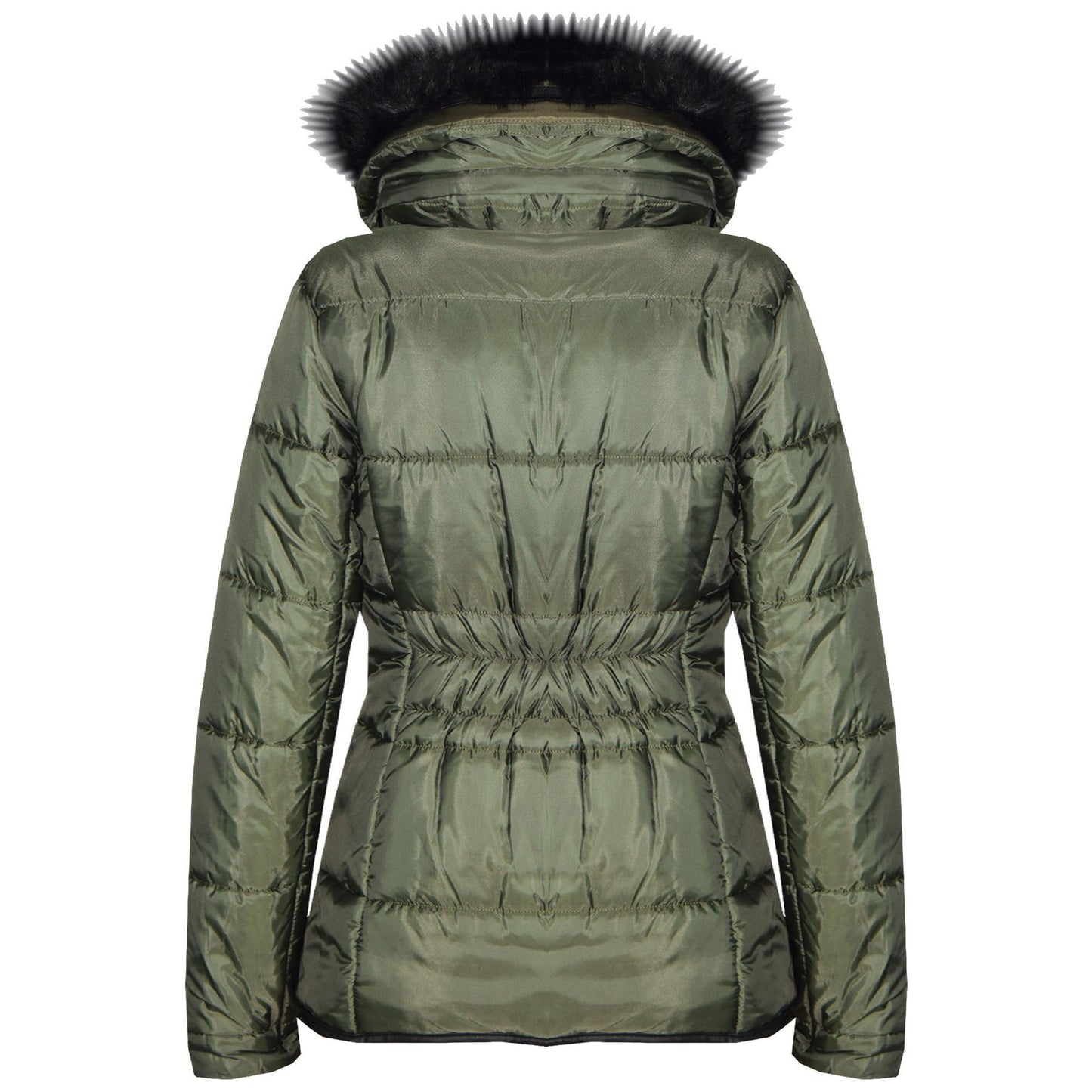 Kids  Girls Padded Puffer Quilted Coat Faux Fur Collar For  Girls Age 3-13 Years