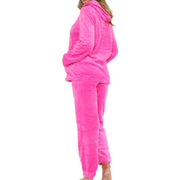 A2Z Womens Pyjamas Soft Warm Fleece Twosie Adults Hooded Long Sleeves Pyjamas 2 Piece Gift Set Size S-2XL