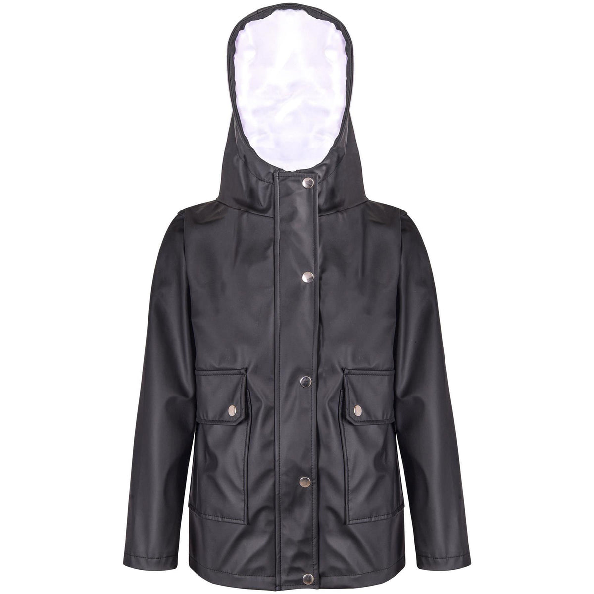 PU Raincoat Jacket Windbreaker Waterproof Parka Hooded For Girls Boys Age 5-13 Years
