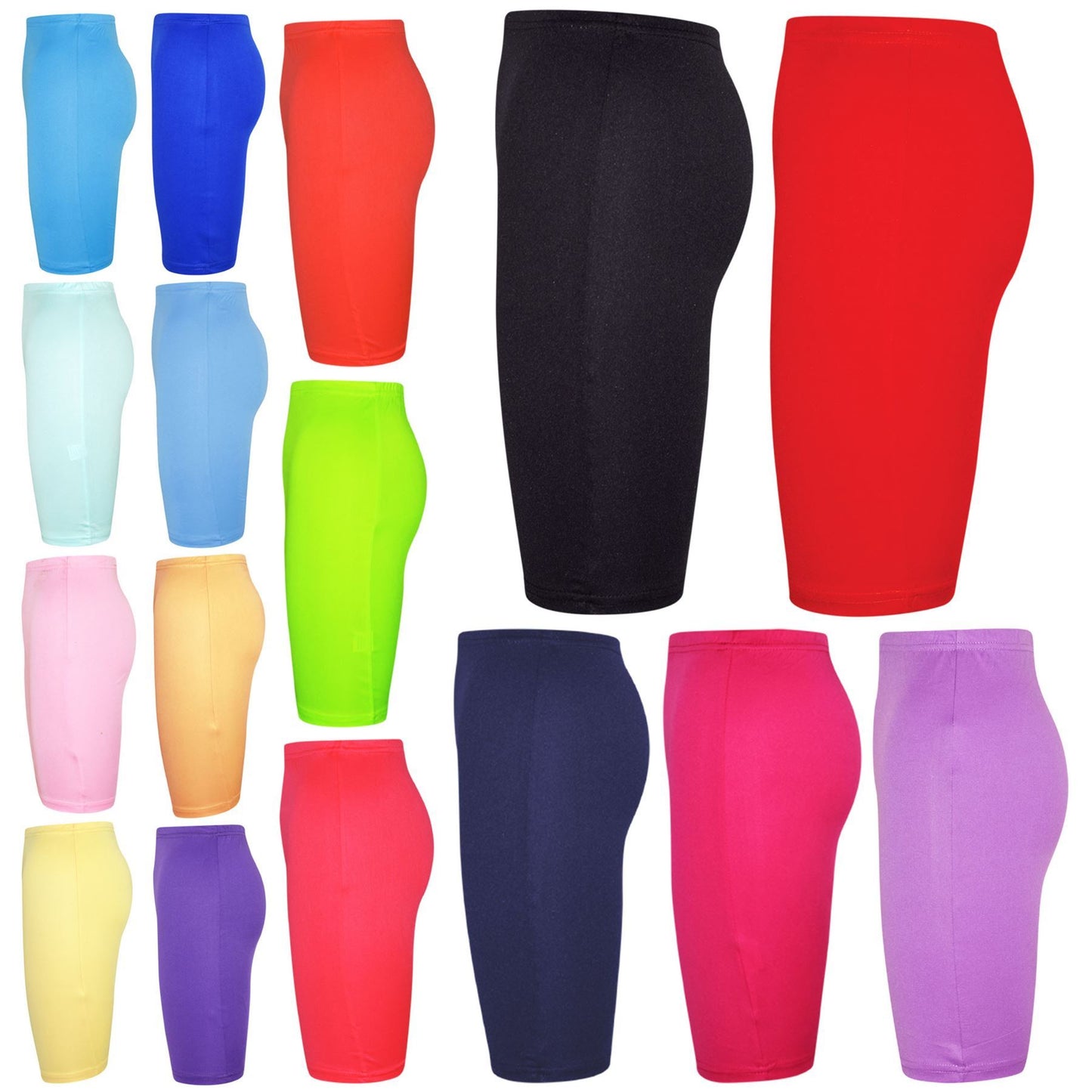 Kids Girls Plain Pencil Skirt Trendy Summer Clothing Sets Age 5-13 Years