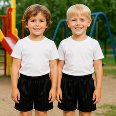 A2Z 4 Kids Shadow Stripe PE Shorts Pack of 2 Football Gym Shorts Age 2-13 Years