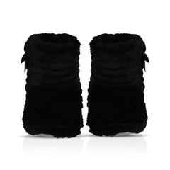 Ladies Slipper Cozy Memory Foam Bootie Novelty Warm Winter Knitted Ankle Boot
