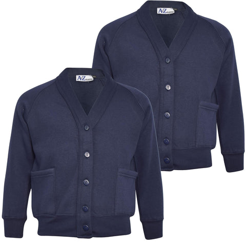 Kids Girls Scouts School Uniform Cardigan Long Sleeve Sweat Knitted Cardigan