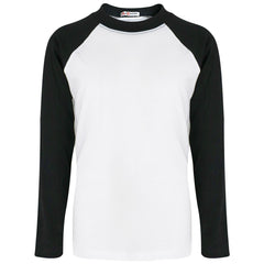 Kids Boys Girls T Shirts Plain Baseball Long Raglan Sleeves Sports Tees 2-13 Yrs