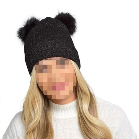 A2Z Ladies Hat Twist Yarn Brushed Ribbed Pom Pom Beanie Winter Warm Cozy Hats