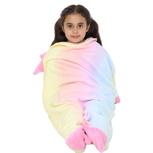 Kids Blanket Unicorn Soft Fleece Blankets Sleeping Bag Fancy Dresses One Size