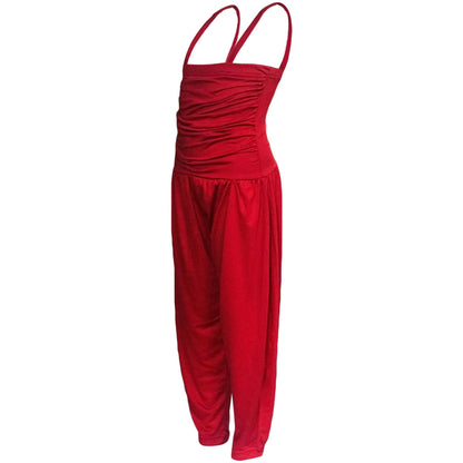Girls Jumpsuit Kids Plain Color Trendy Playsuit All In One Jumpsuits 5-13 Years