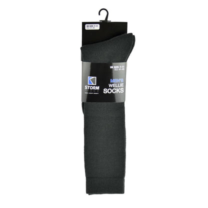 A2Z Mens Knee High Welly Wellington Pack Of 3 Boots Comfortable Cosy Warm Socks