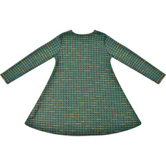 Kids Girls Swing Dress Long Sleeve Tweed Texture Flared Party Summer Dresses