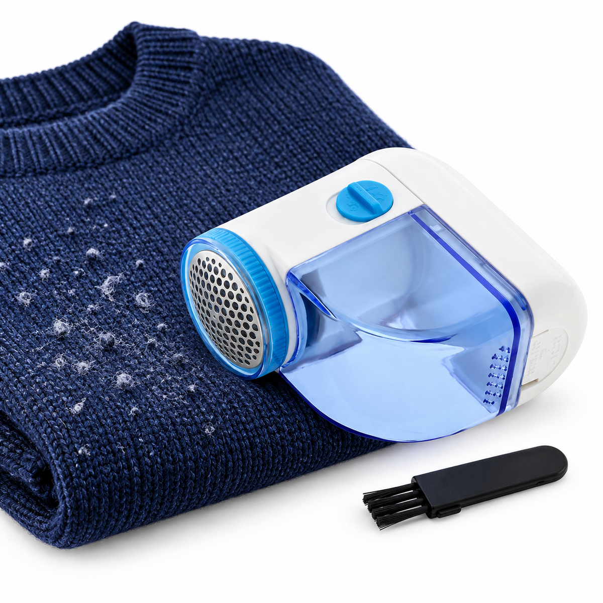 A2Z Portable Lint Remover Battery Operated Fabric Clothes Shaver Blue