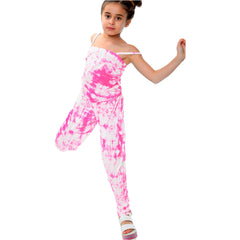 Kids Girls Jumpsuit Tie Dye Print Trendy Fahsion Playsuit All In One Jumpsuits