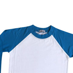 Kids Boys Girls T Shirts Plain Baseball Long Raglan Sleeves Sports Tees 2-13 Yrs