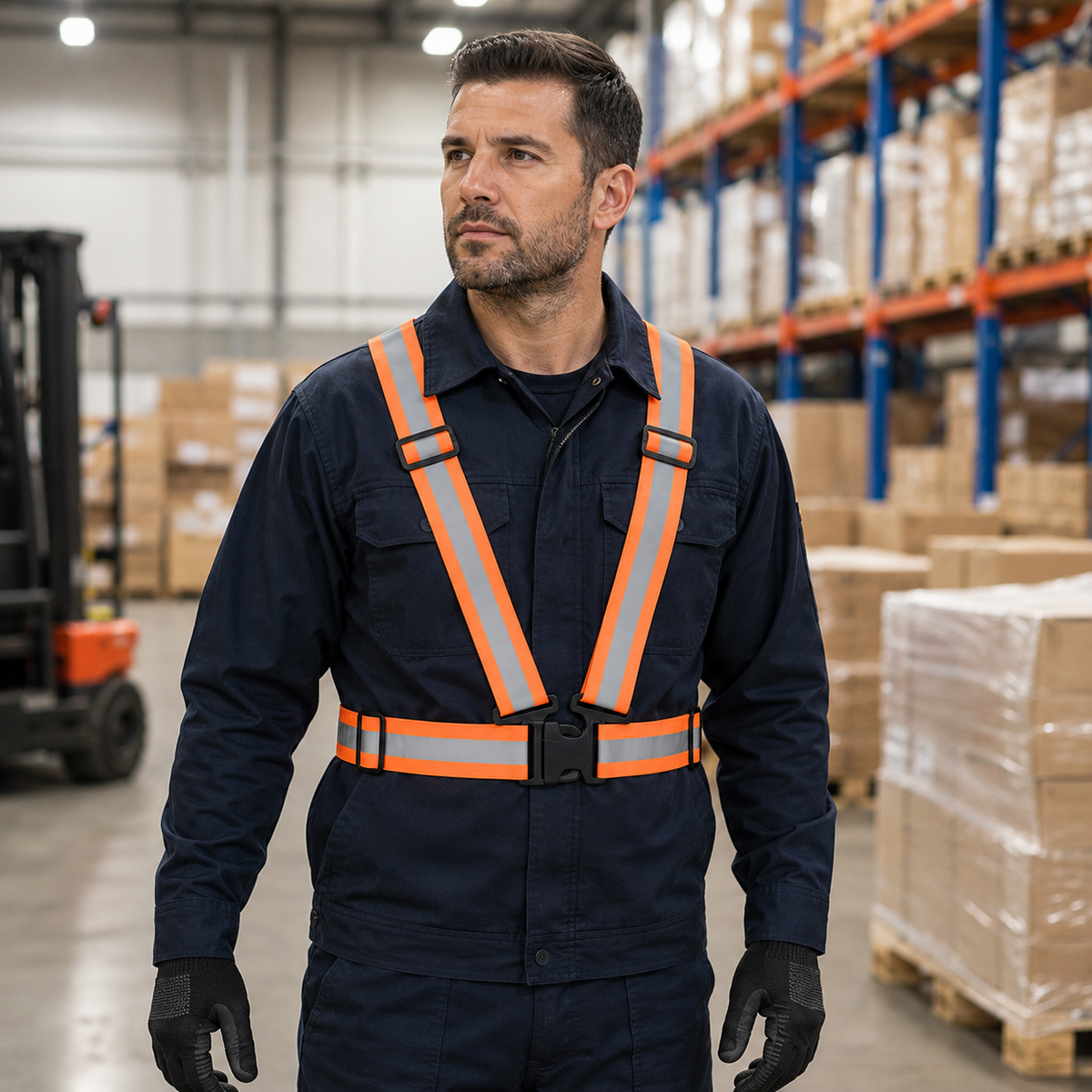 A2Z Adjustable Reflective Safety Belt High Visibility Elastic Harness Vest